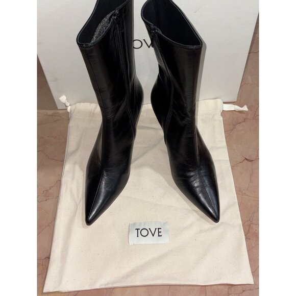 TOVE Aubin Boots in Black Mismatched L 38 R 37 New with Box Womens Leather - Picture 6 of 13